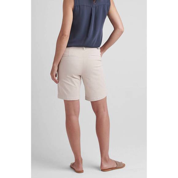 NEW JAG maddie mid rise pull-on short in stone - Picture 2 of 2
